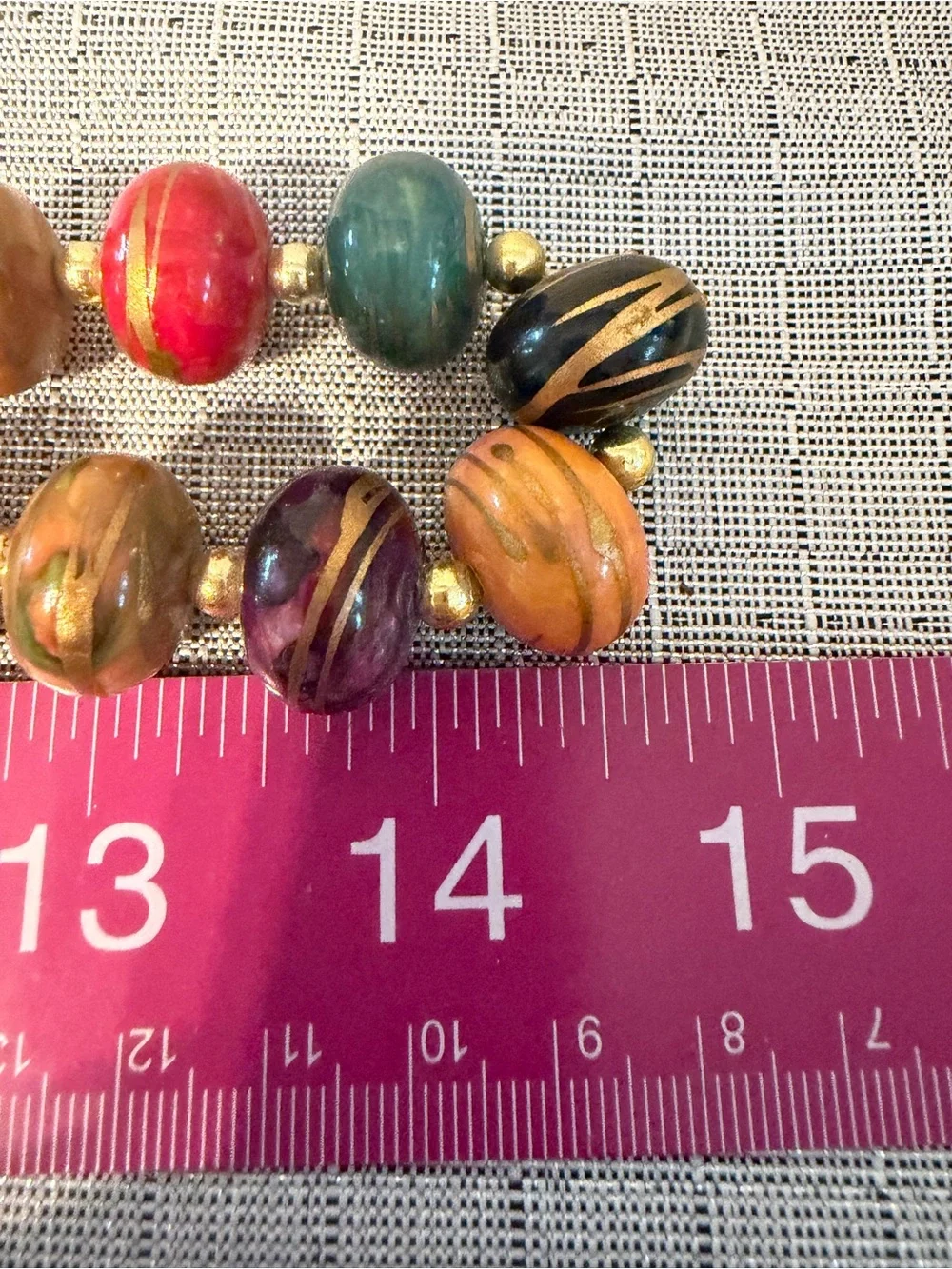 Vintage Colorful Multicolor Bead Necklace - Women's Jewelry